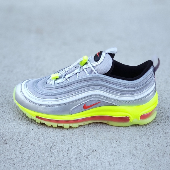 Nike Air Max 97 RFT Women's Silver Yellow Shoes - Picture 4 of 10